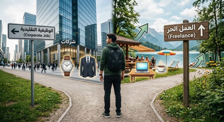 العمل الحر مقابل الوظيفة: أيهما أفضل لك في 2026؟
